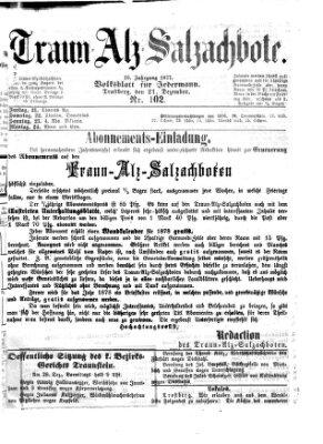 Traun-Alz-Salzachbote Freitag 21. Dezember 1877