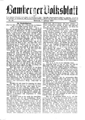 Bamberger Volksblatt Mittwoch 7. Februar 1877