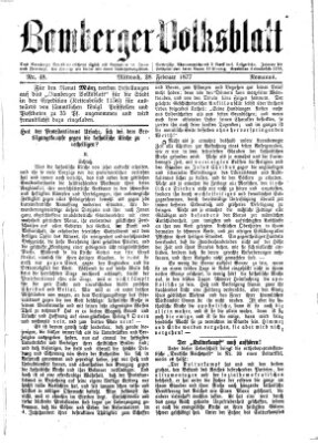 Bamberger Volksblatt Mittwoch 28. Februar 1877