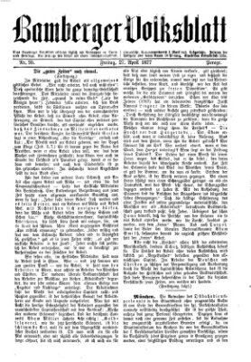 Bamberger Volksblatt Freitag 27. April 1877