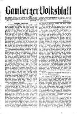 Bamberger Volksblatt Mittwoch 23. Mai 1877