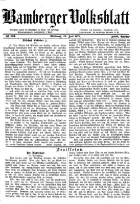 Bamberger Volksblatt Mittwoch 25. Juli 1877