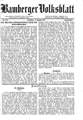 Bamberger Volksblatt Samstag 4. August 1877