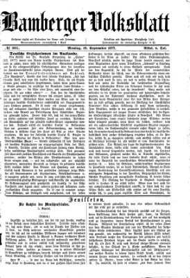 Bamberger Volksblatt Montag 10. September 1877