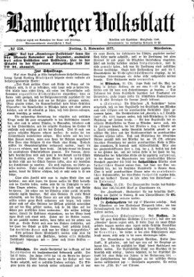 Bamberger Volksblatt Freitag 2. November 1877