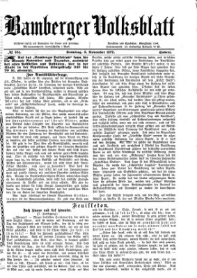 Bamberger Volksblatt Samstag 3. November 1877
