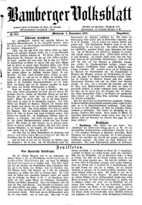 Bamberger Volksblatt Mittwoch 7. November 1877