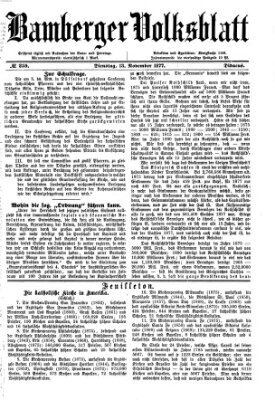 Bamberger Volksblatt Dienstag 13. November 1877