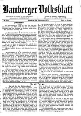 Bamberger Volksblatt Samstag 24. November 1877
