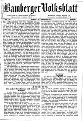 Bamberger Volksblatt Montag 26. November 1877