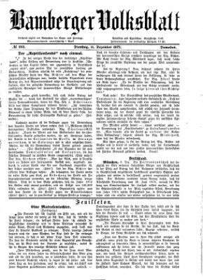 Bamberger Volksblatt Dienstag 11. Dezember 1877