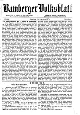 Bamberger Volksblatt Samstag 15. Dezember 1877