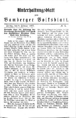 Bamberger Volksblatt Freitag 9. Februar 1877