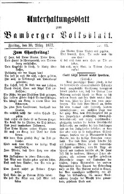 Bamberger Volksblatt Freitag 30. März 1877
