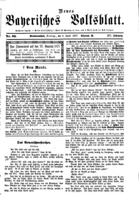 Neues bayerisches Volksblatt Freitag 6. April 1877
