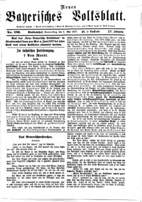 Neues bayerisches Volksblatt Donnerstag 3. Mai 1877