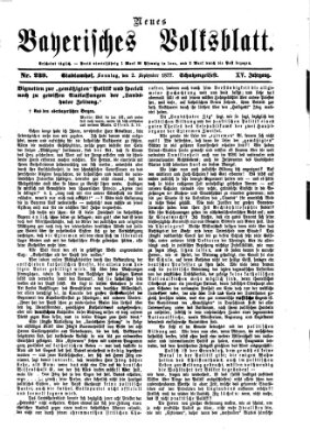 Neues bayerisches Volksblatt Sonntag 2. September 1877