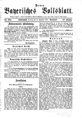 Neues bayerisches Volksblatt Freitag 21. September 1877