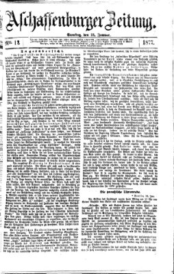 Aschaffenburger Zeitung Samstag 13. Januar 1877