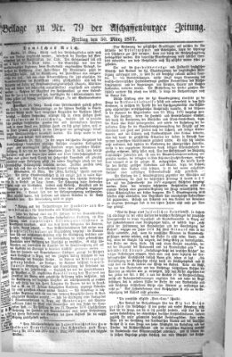 Aschaffenburger Zeitung Freitag 30. März 1877