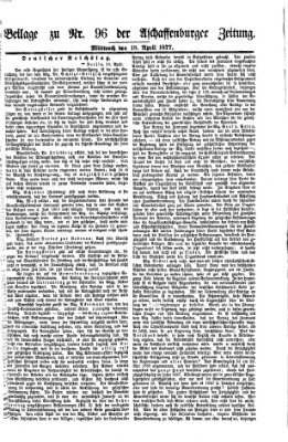 Aschaffenburger Zeitung Mittwoch 18. April 1877