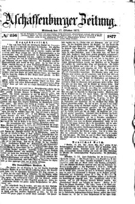 Aschaffenburger Zeitung Mittwoch 17. Oktober 1877