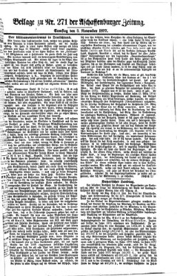 Aschaffenburger Zeitung Samstag 3. November 1877