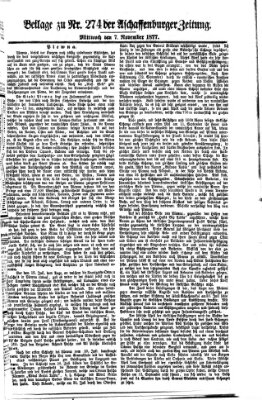 Aschaffenburger Zeitung Mittwoch 7. November 1877