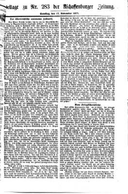 Aschaffenburger Zeitung Samstag 17. November 1877