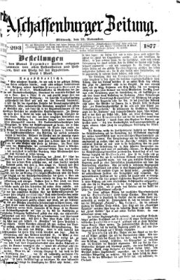 Aschaffenburger Zeitung Mittwoch 28. November 1877