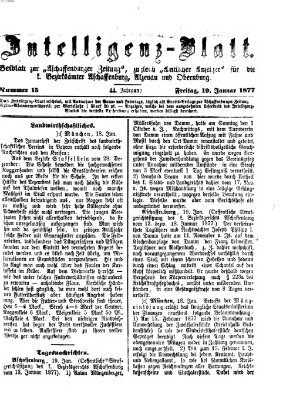 Aschaffenburger Zeitung Freitag 19. Januar 1877