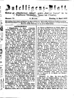 Aschaffenburger Zeitung Dienstag 3. April 1877