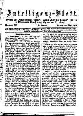 Aschaffenburger Zeitung Freitag 18. Mai 1877