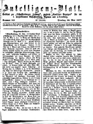 Aschaffenburger Zeitung Dienstag 29. Mai 1877