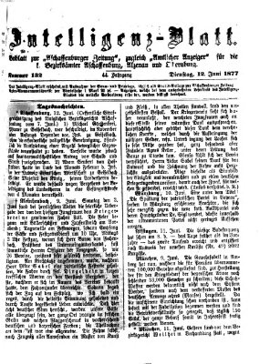 Aschaffenburger Zeitung Dienstag 12. Juni 1877