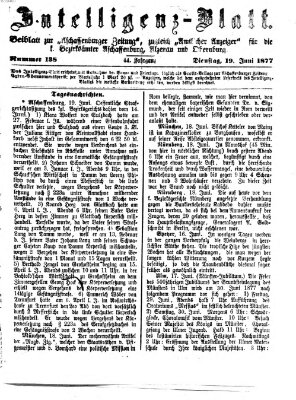 Aschaffenburger Zeitung Dienstag 19. Juni 1877