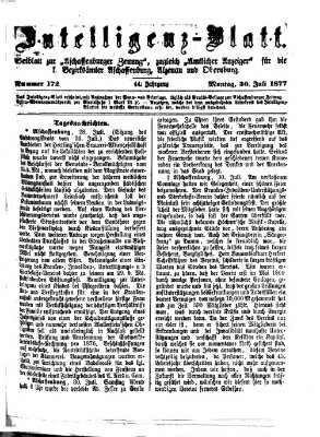 Aschaffenburger Zeitung Montag 30. Juli 1877