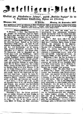 Aschaffenburger Zeitung Montag 10. September 1877