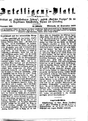 Aschaffenburger Zeitung Mittwoch 12. September 1877