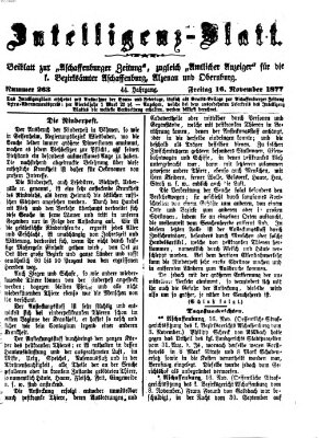 Aschaffenburger Zeitung Freitag 16. November 1877