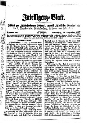 Aschaffenburger Zeitung Donnerstag 13. Dezember 1877