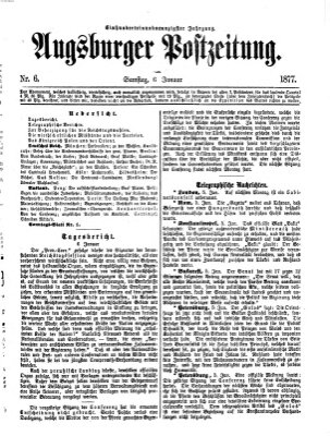 Augsburger Postzeitung Samstag 6. Januar 1877