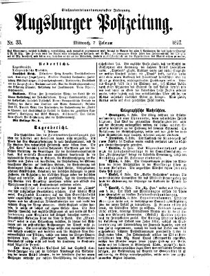 Augsburger Postzeitung Mittwoch 7. Februar 1877