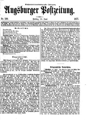 Augsburger Postzeitung Freitag 29. Juni 1877