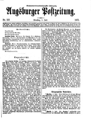 Augsburger Postzeitung Dienstag 3. Juli 1877
