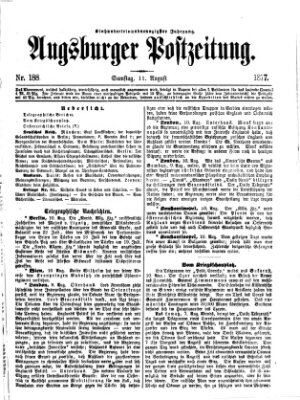 Augsburger Postzeitung Samstag 11. August 1877