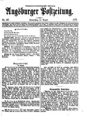 Augsburger Postzeitung Donnerstag 23. August 1877