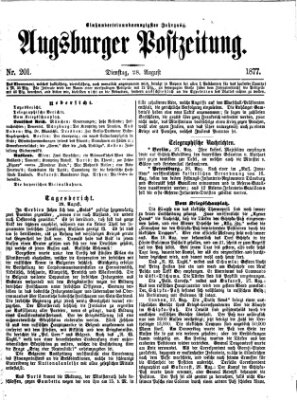 Augsburger Postzeitung Dienstag 28. August 1877