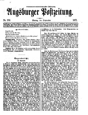 Augsburger Postzeitung Montag 24. September 1877
