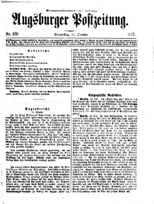 Augsburger Postzeitung Donnerstag 11. Oktober 1877
